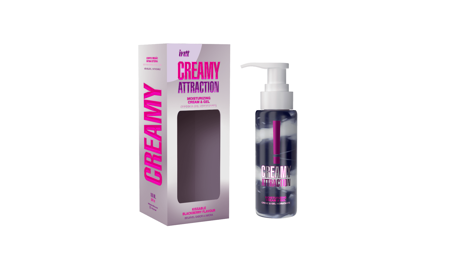 Creamy Attraktion - Creme und Massagegel küssebar in Brombeere