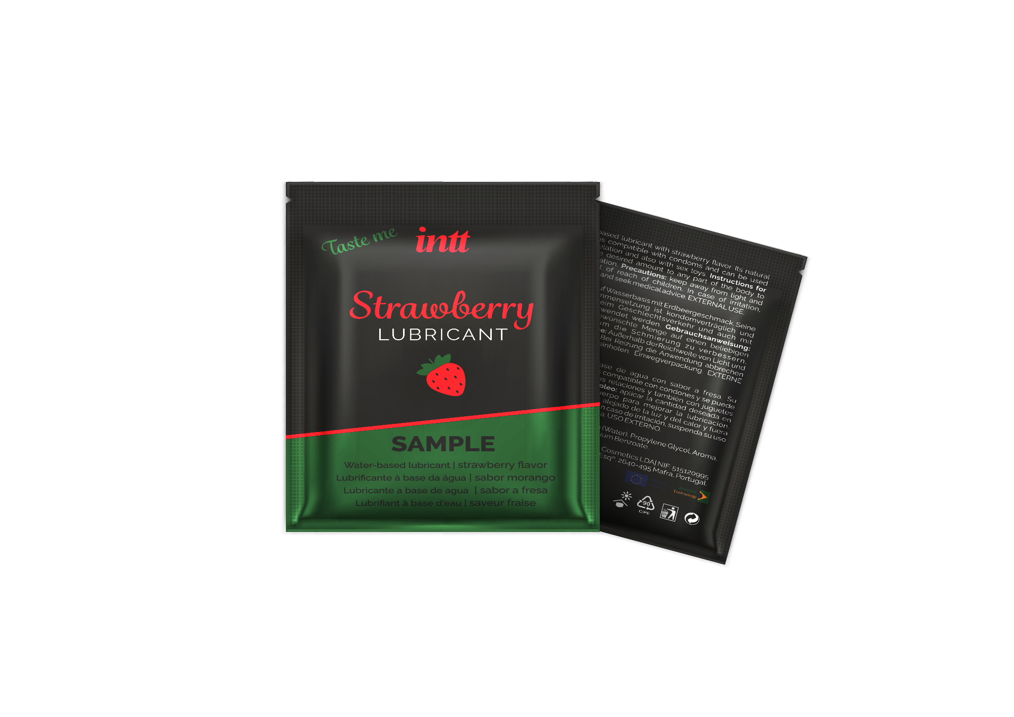 Echantillon Fraise lubricant - Lubrifiant base eau 2ml