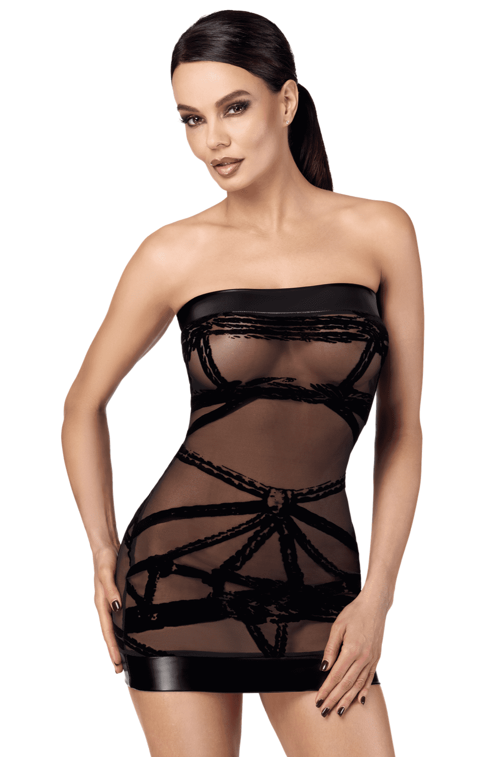 F359 Blondeque Mini kleita plecu kails